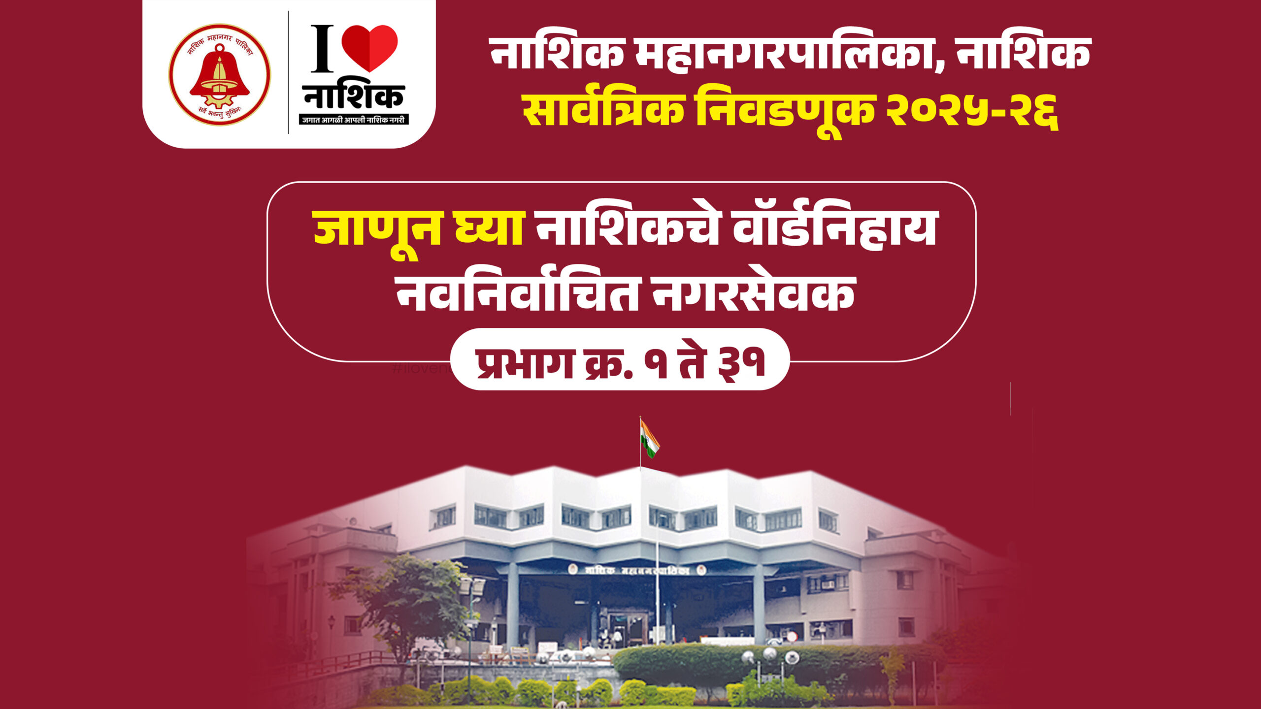 नाशिक महानगरपालिका सार्वत्रिक निवडणूक 2025–26: वॉर्डनिहाय नवनिर्वाचित नगरसेवकांची संपूर्ण यादी